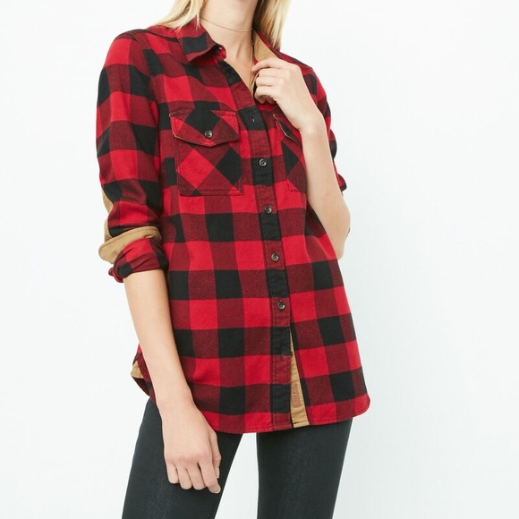 Roots Algonquin Plaid Shirt Red Buffalo 